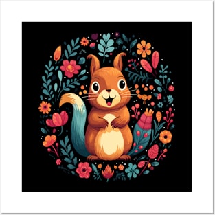 Squirrel Happiness Posters and Art